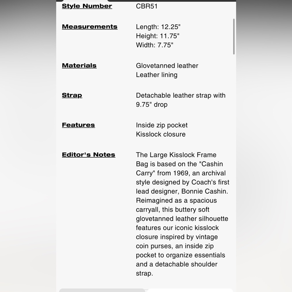 COACH Large Kisslock Frame Bag Designer Black Leather Clutch with Gold NEW TAGS - Picture 12 of 17